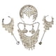 thumbnail image 4 of Conjunto de 4 joyas para mujer, joyería para danza del vientre, horquilla ligera, collar y pendientes. Pendientes de clip, 4 of 7