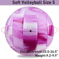 thumbnail image 4 of Voleibol EVZOM Soft, talla 5, poliuretano, ligero, morado, 4 of 9