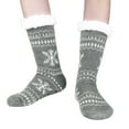 thumbnail image 2 of Bibifish Womens Floor Socks Christmas Slipper Socks Fuzzy Lined Reindeer Patterned Crew Socks Styling Xmas Holiday Themed Winter Warm Socks, 2 of 8