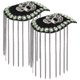 thumbnail image 1 of 2pcs Tassel Skull Shoulder Epaulets Punk Costumes Epaulets Clothing Accessories, 1 of 3
