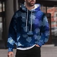 thumbnail image 2 of skpabo Men's Hoodies Warehouse Sweatshirt Mens Long Sleeve Tops Checked Hooded Sweatshirt Pullover Casual Drawstring Plaid Printed Hoodie Loose Fit Sportswear, 2 of 5