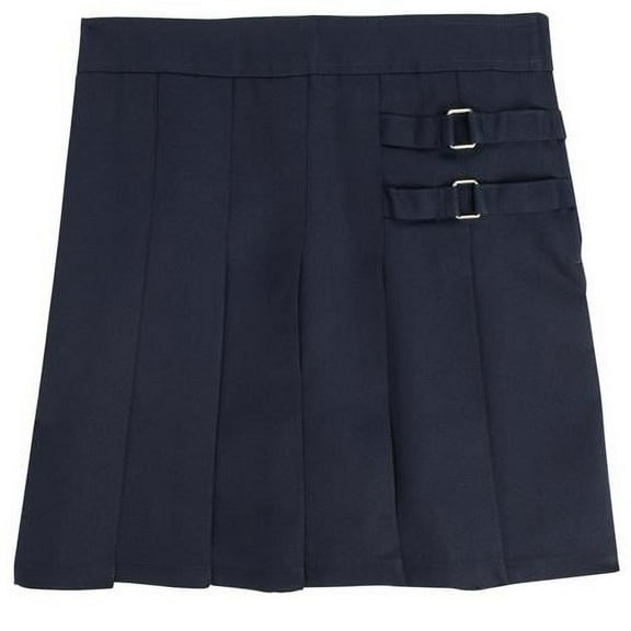 French Toast Girls 2T-4T Two Tab Pleated Scooter (Navy - 4T)