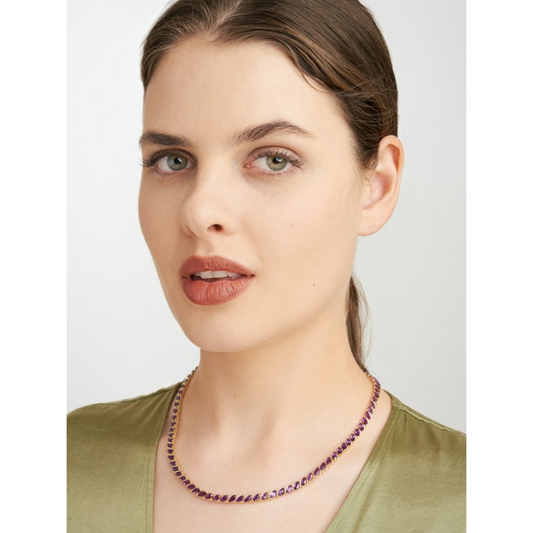 Forever Facets Jewelry 18 Karat Yellow Gold over Sterling Silver