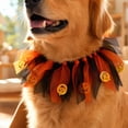 thumbnail image 5 of Halloween Dog Collar with Ruffled Tulle and Pumpkin Accents, 1 Piece, Orange and Black, for Small Dogs and Cats, Decorative Accessory, 5 of 5