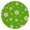 Green Daisy Flower, variant on Colorful Daisy Flower Silhouette Pattern Round Fitted Tablecloth with Elastic Edge,Dining Table Cover Waterproof,Outdoor Round Tablecloth for Camping,Dining,Indoor and Outdoor
