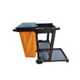 thumbnail image 2 of Janitorial Cart with 330 Lbs Capacity 3-Shelf Commercial Cleaning Cart on Wheels 25 Gallon Bag with Lid Bestseling, 2 of 5