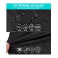 thumbnail image 5 of Little Donkey Andy Men's Waterproof Rain Jacket Outdoor Lightweight Hooded Raincoat for Hiking Golf Travel Fishing Black S, 5 of 6