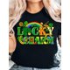 thumbnail image 1 of Lucky Charm Letter Print T-Shirt, Three-Leaf Clover Rainbow T-ShirtFather's Day, Mother's Day, New YCamisetas de verano para mujer, manga corta, cuello redondo, casual, lindo, con gráficos, camisetas, 1 of 6