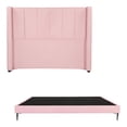 thumbnail image 1 of Recámara King Size Foss Rosa con Cabecera + Base Cama Slim, 1 of 11