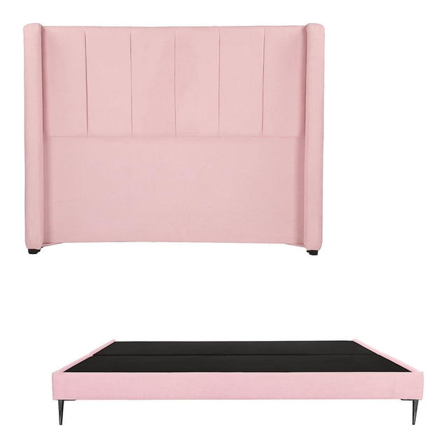 Recámara King Size Foss Rosa con Cabecera + Base Cama Slim