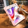 thumbnail image 5 of Heavy Duty Case for Lenovo Idea Tab 11 Inch 2025 (Model: TB336FU/TB336ZU),Shockproof Full-Body Protective Cover with Built-in Kickstand & Pen Holder, Black/Rose, 5 of 5
