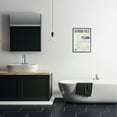 thumbnail image 2 of The Stupell Home Decor Collection Bathroom Rules Aqua Blue Green and Purple Colorful Typography Black Framed Giclee Texturized Art, 2 of 8