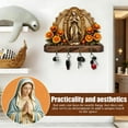 thumbnail image 3 of WUXIAB Virgin Mary Wall Key Holder,Sacred Our Lady Rustic Farmhouse Decor,4-Hook Key Organizer For Entryway,Devotional Housewarming Gift,Space-Saving Wall-Mounted Key Hooks,Multi-Room Spiritual Decor, 3 of 9