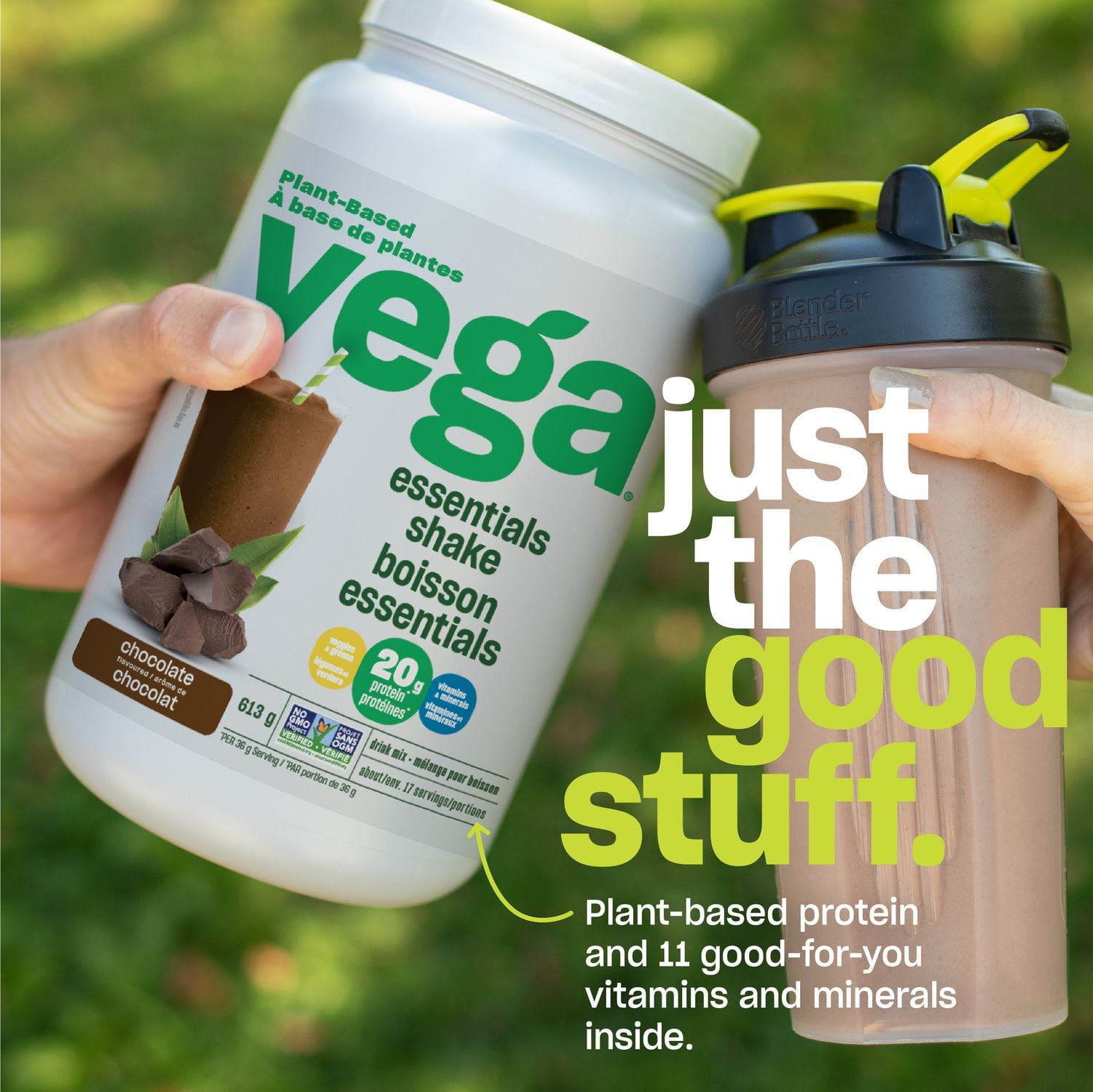 Vega Essentials Plant-Based Protein Powder, Chocolate, 17 Servings, 613g