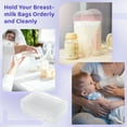 thumbnail image 6 of 12 PCS Clear Flat Breast Milk Freezer Storage Organizers, 7.5 x 5.1 x 0.7 Inches Space Saving Breastmilk Storage Trays, Breastfeeding Bag Organization, 6 of 6