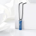 thumbnail image 3 of Unisex Crystal Cylinder Urn Necklace for Ashes Cross Memorial Keepsake Jewelry Stainless Steel Cylinder Urn Jewelry, 3 of 6