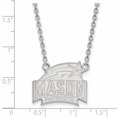 thumbnail image 3 of 10k White Gold George Mason U Large Pendant Necklace, 3 of 5