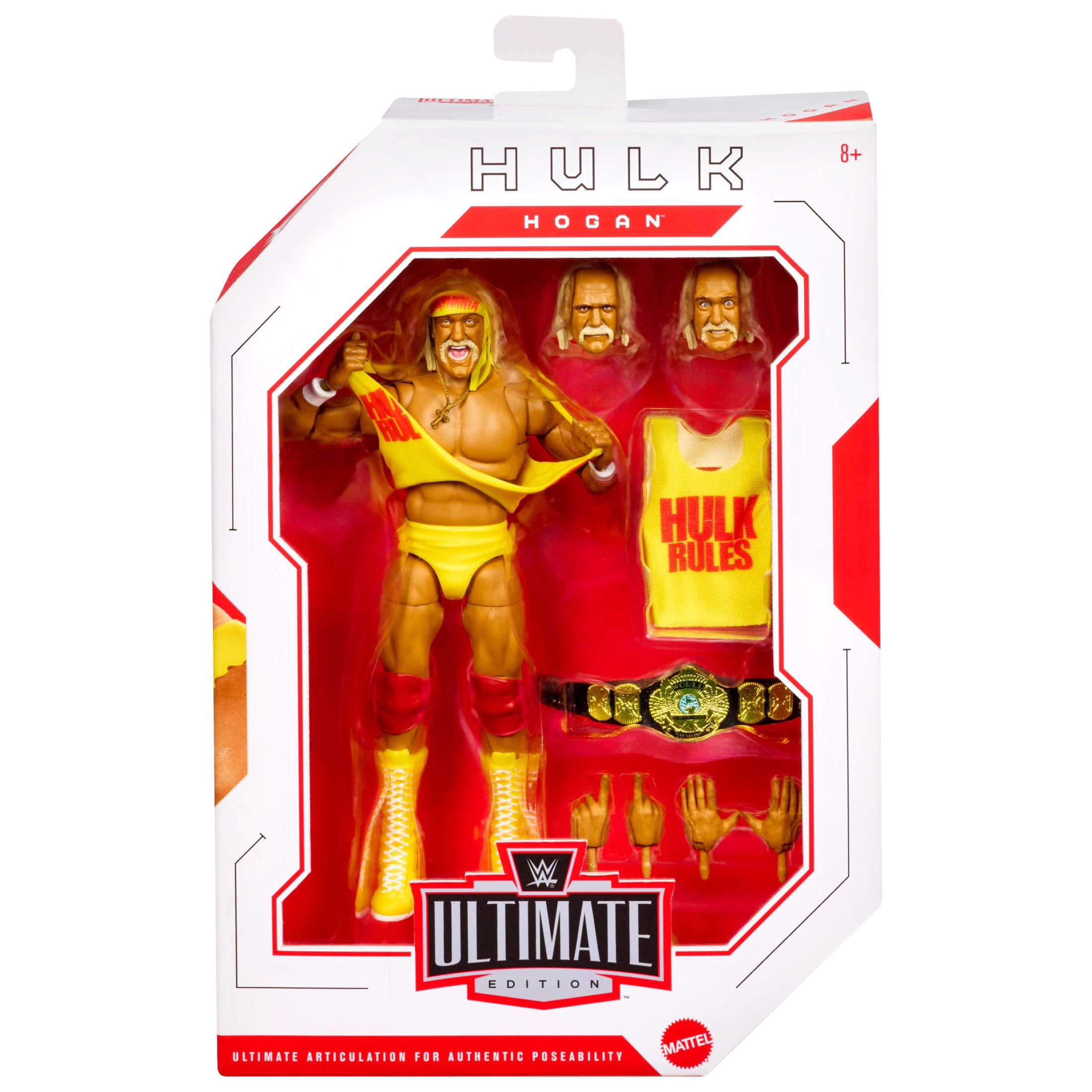 WWE Ultimate Edition Hulk Hogan Action Figure & Accessories Set, 6-inch Collectible