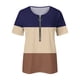 thumbnail image 4 of Blusa informal elegante de manga corta con cremallera y cuello redondo para mujer OAVQHLG3B Store lin121212, 4 of 5