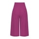 thumbnail image 4 of WILLBEST Pantalones Casuales para Mujer, de Imitación de Lino y Color Liso, con Cintura Elástica, Deportivos, Capri, para Uso Diario. Extra Grande, 4 of 5