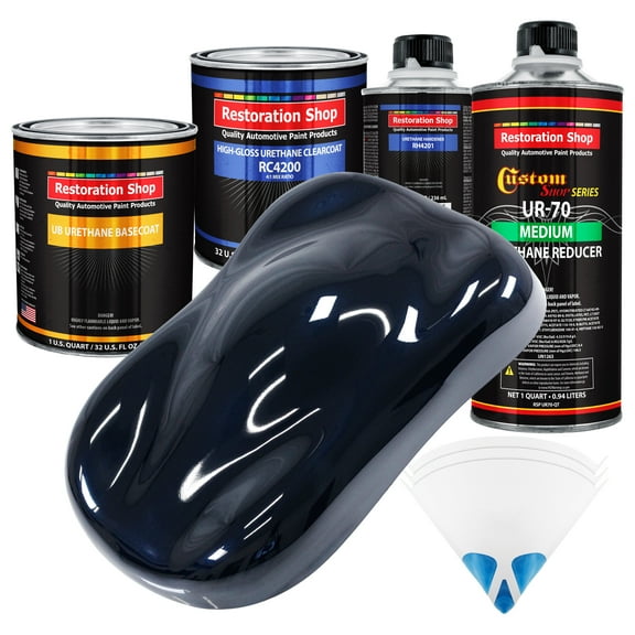Nightwatch Blue Metallic Quart URETHANE BASECOAT CLEARCOAT Car Auto Paint Kit