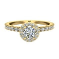 thumbnail image 4 of Round Halo Diamond Engagement Ring for Women Stackable Pave Set 14K Gold 0.70 CT TW (G,SI1), 4 of 5