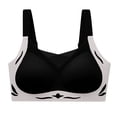 thumbnail image 5 of Iugvhana Women's Seamless Bras Full Coverage Wireless Bra Wide Straps Push Up Bras Anti-Sagging Breathable Everyday Adjustable Bra Black M, 5 of 6