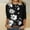 Multicolor, variant on ALLLIST Womens Tops Crew Neck Plus Size 3/4 Sleeve Tee Casual Floral Blouse Clothing for Ladies