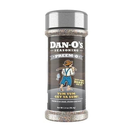 Dan-O s® Preem-O® Seasoning - All-Purpose Steak & Meat Seasoning - Great for cooking & grilling anything - Small bottle (3.4 oz)