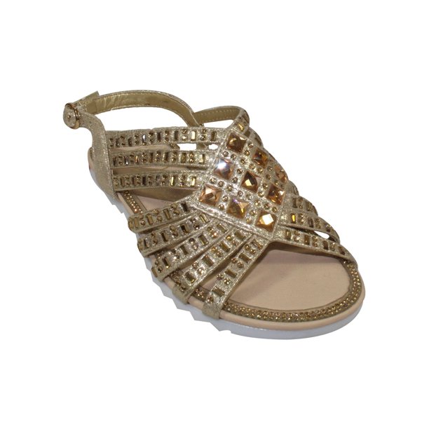 Sandalias Casuales Leon Niña oro textil 866 LEON 866p