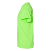 Men Heavy Cotton Multi Colors T-Shirt Color Neon Green Medium Size