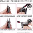 thumbnail image 4 of Cerradura para equipaje con combinación de 4 dígitos, código digital y alarma de desbloqueo, 4 of 5