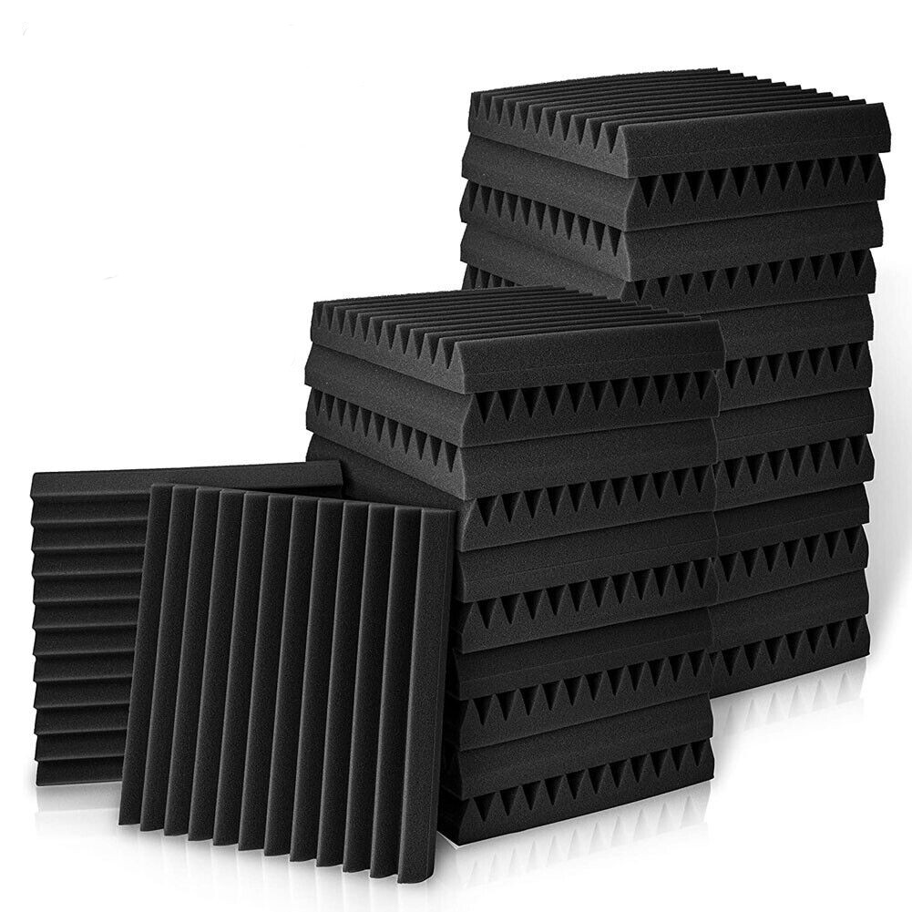 12 Pack Selfadhesive Sound Proof Foam Panels 1" X 12" X 12", Acoustic