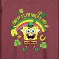 thumbnail image 3 of SpongeBob SquarePants - Spongebob Happy St Patricks Day - Women's Lightweight French Terry Long Sleeve Shirt, 3 of 6