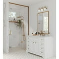 thumbnail image 2 of Fessler Collection Three-Light Vintage Brass Opal Glass Farmhouse Bath Light, 2 of 10