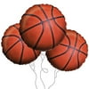 Basketball 18" Mylar Balloon 3pk