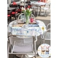 thumbnail image 4 of Watercolor Easter Outdoor Tablecloth - 54 Inch Round Dining Table Cover, Cute Gnomes Eggs Flowers Colorful Grid Waterproof Outdoor Table Cloth with Umbrella Hole & Zipper for Picnic/Patio/Party, 4 of 7