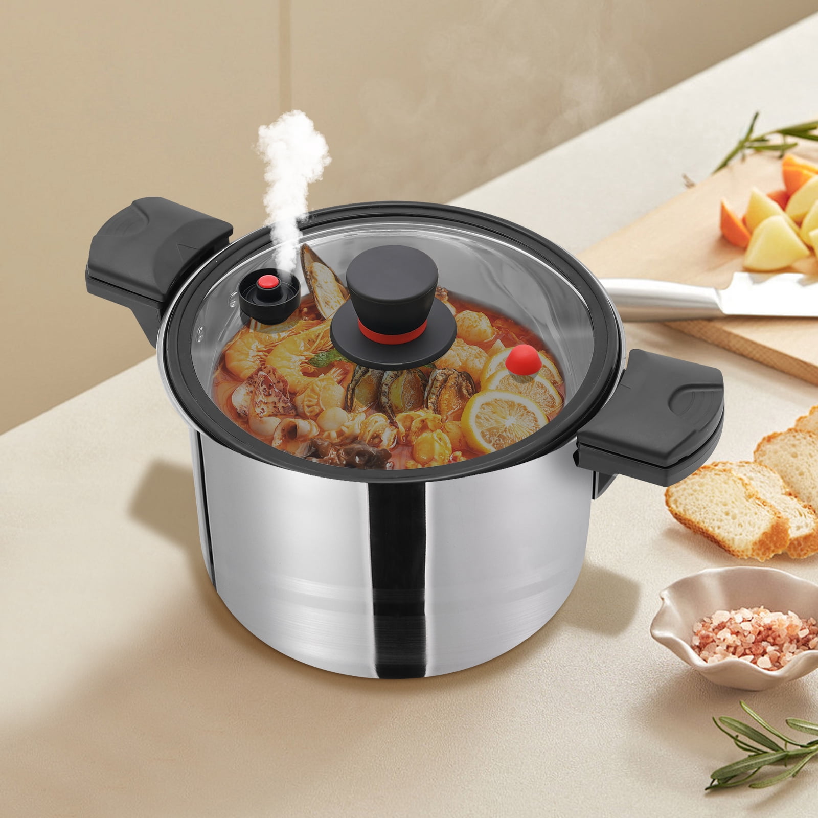 Pressure Pot, Pressure Cooker, 201 Stainless Steel Pressure Pot US NEW Gas Cookers, Induction Cookers, and Electric Hob.