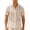 Beige-08, variant on Men's Short Sleeve Mesh Knit Button Down Shirt See Through Crochet Texture Summer Beach Top