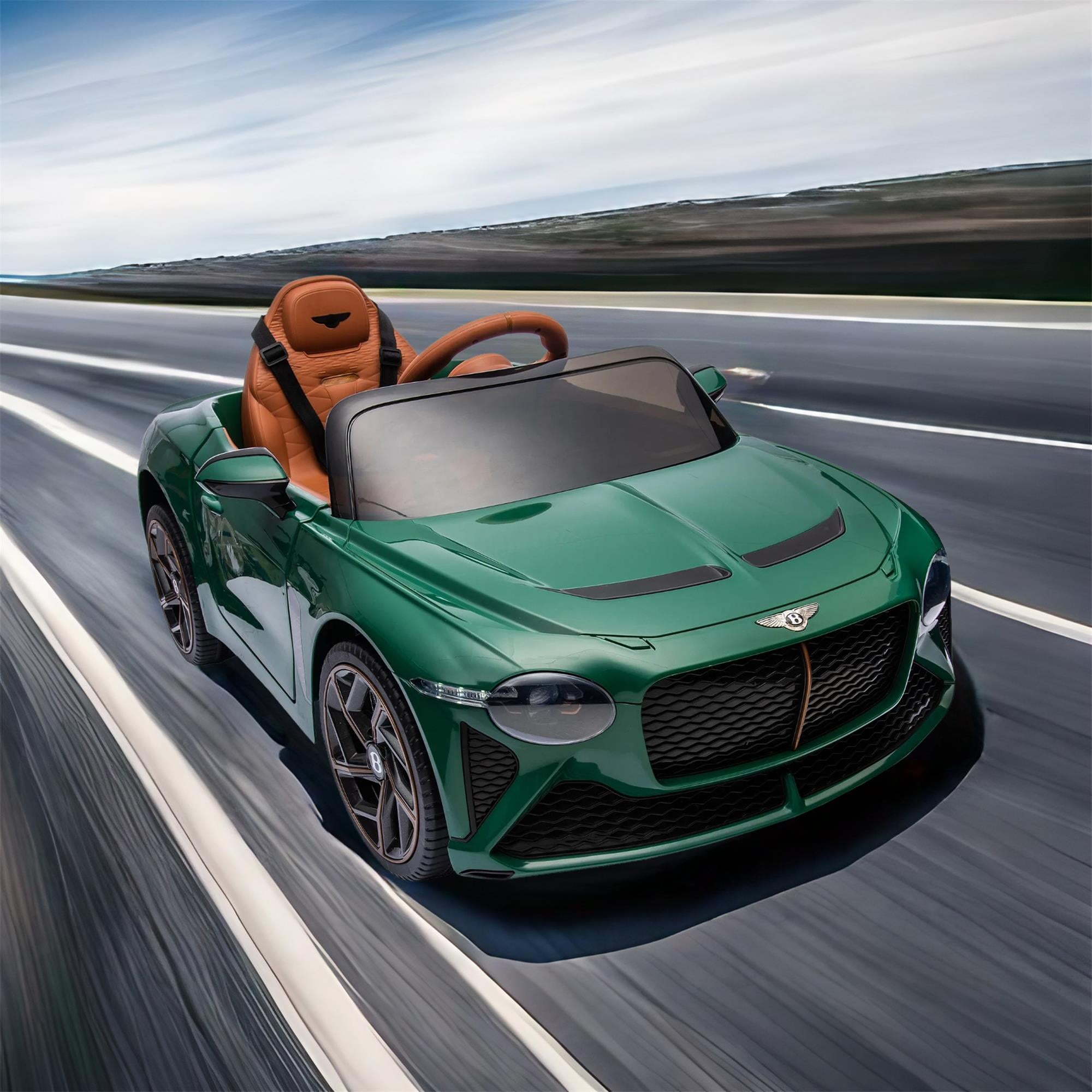 CIPACHO 12 V Licensed Bentley Mulsanne Kids Electric Ride On Cars 4 Wheels Battery Powered Sports Car Toy, Parents Control, Sound System, LED Headlights, Green CIPACHO 12 V Licensed Bentley Mulsanne Kids Electric Ride On Cars 4 Wheels Battery Powered Sports Car Toy, Parents Control, Sound System, LED Headlights, Green