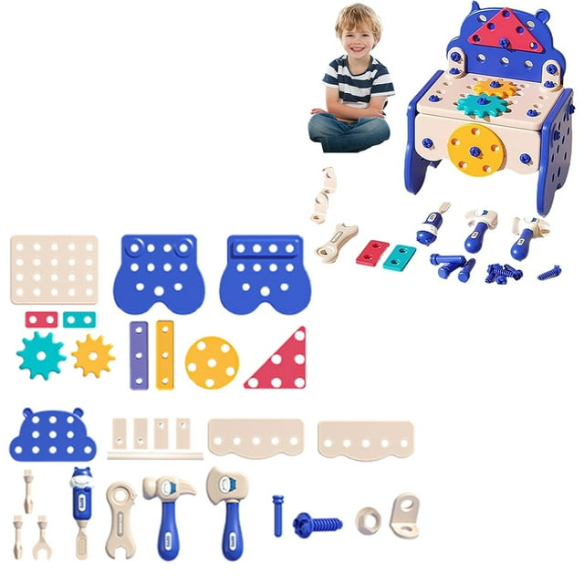IMENGL Kids Tool Set Toys Educational Construction Building Toy With Screw Assemblyl Creative Engineering Building Toys Activities for Toddlers 1-3,Toddler Magnets for Refrigerator,Animal Matching G
