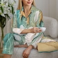 thumbnail image 6 of Uemuo Starfish And Seashell Pattern Womens Pajama Sets,PJ Set for Women,Pajamas for Women Logo,Long Sleeve Pajama Set for Women,Soft Long Sleeve Top With Pants-, 6 of 9