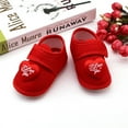 thumbnail image 6 of 1/3-Pack Baby Girls Shoes Heart Letter Print Non-Slip Soft Sole Cloth Crib Shoes First Walkers Princess Flats Wedding Dresses Shoes Valentines Day Gift 0-18 Months, 6 of 7