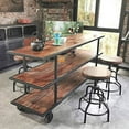 Topower American Antique Industrial Design Metal Adjustable Height Bar