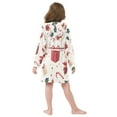 thumbnail image 7 of FORMRS Niños Bathrobe Unisex Hooded Robe Soft Plush Pajamas Sleepwear, Size 4-6T, Red Christmas Gift Pattern, 7 of 7