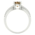thumbnail image 4 of Solitaire with Accents Engagement Ring for Women - 1.27ct Simulated Champagne Diamond in 18K White Gold Promise Ring, 4 of 6