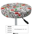 thumbnail image 4 of Bar Stool Covers Round, Roses Mixed Zebra 1 Bar Stool Cushion Covers Seat Cushion with Elastic Bands, Chairs Covers for Kitchen Dining Room 12-14 Inch, 4 of 7