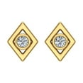 thumbnail image 3 of Diamond Earrings Kite Shape Studs 10K Gold - Bezel Setting Screw Back Posts ( 0.10 CT TW ), 3 of 4