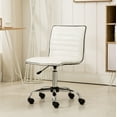 thumbnail image 4 of Roundhill Furniture Fremo Chromel Chaise de Bureau à Levage Pneumatique Réglable, Blanc, 4 of 4