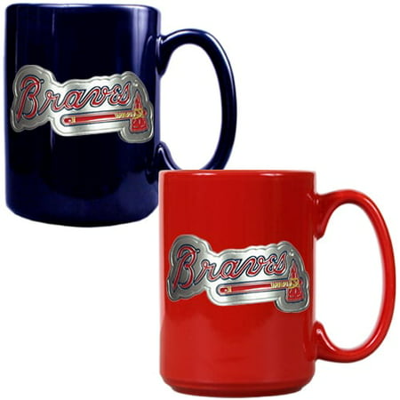 Atlanta Braves 15oz. Coffee Mug Set - Navy/Red